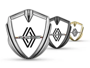 Renault Metal Domed Emblem Luxury Finish Alloy Detail